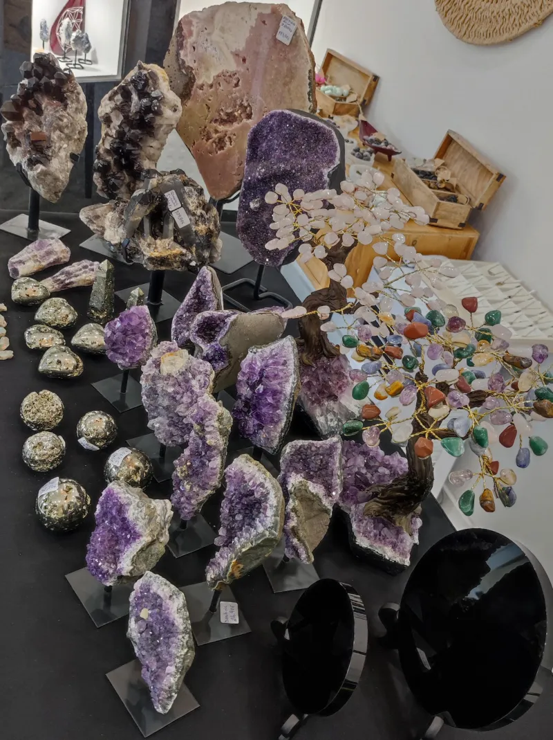 Minerais Ametista Arvore Mineral Obsidiana Cristais Pedras